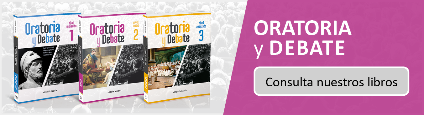 Oratoria y Debate es un nuevo proyecto de Editorial Alegoría que pretende aportar los recursos necesarios para impartir esta materia en cualquier comunidad de España.